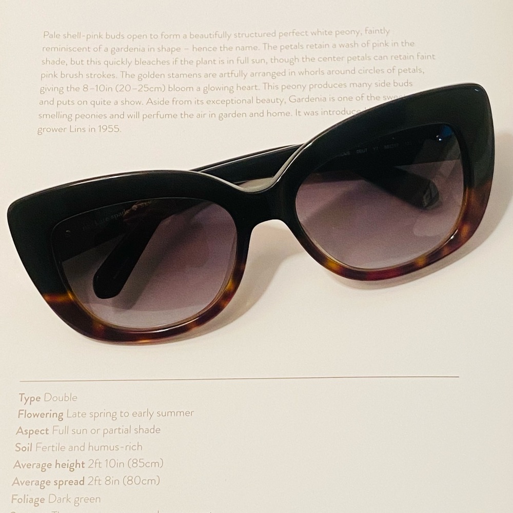 Like NEW! Kate Spade Black & Tortoise Large Cateye Sunglasses